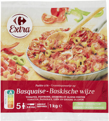 Foto de Poêlée à la Basquaise Tomates, poivrons, oignons et olives vertes