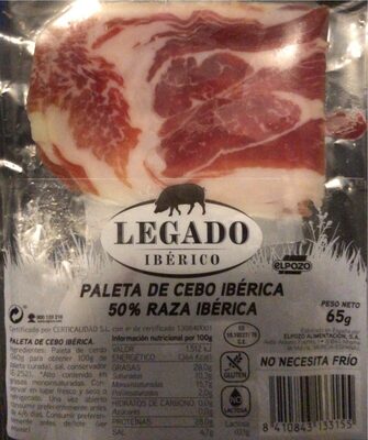 Foto de Paleta de cebo iberica 50% raza iberica