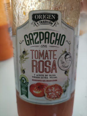 Foto de Gazpacho con tomate rosa