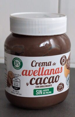 Foto de Crema de avellanas y cacao con edulcorante