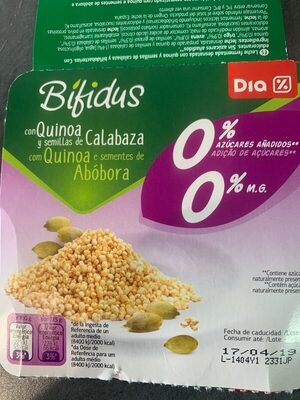 Foto de Bifidus con quinoa y semillas de calabaza
