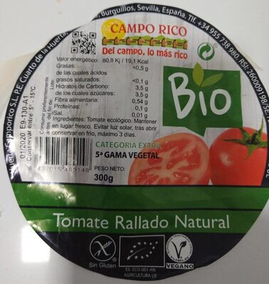 Foto de Tomate rallado natural campo rico