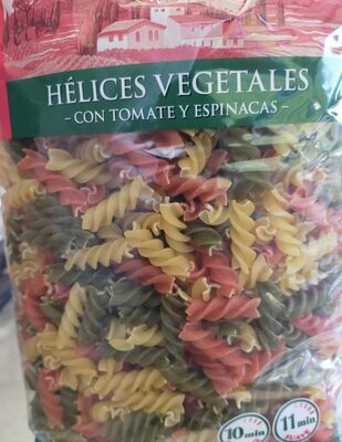 Foto de Hélices Vegetales con tomate y espinacas