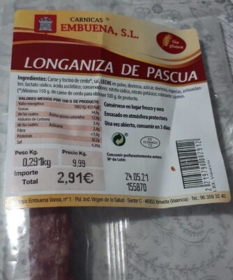 Foto de Longaniza de Pascua