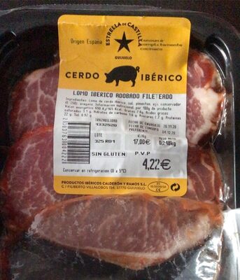 Foto de Lomo ibérico adobado fileteado