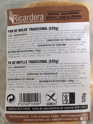 Foto de Pan de molde teadicional sin gluten