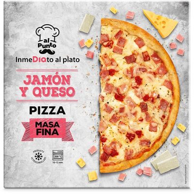 Foto de Pizza masa fina de jamón y queso