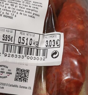 Foto de Chorizo ahumado