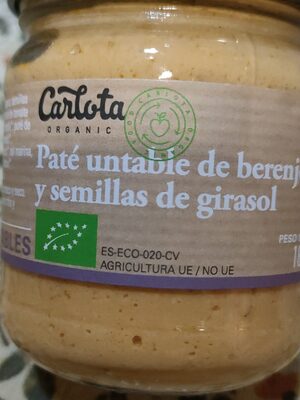Foto de Paté berenjena con semillas de girasol