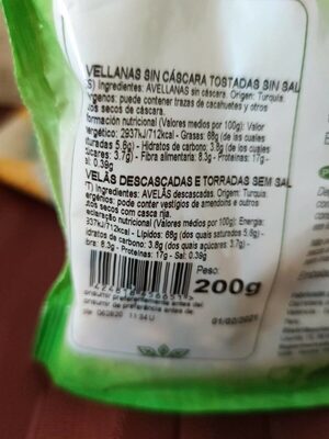 Foto de Avellanas sin sal añadida