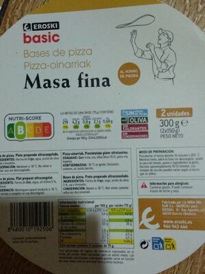 Foto de Bases de pizza masa fina