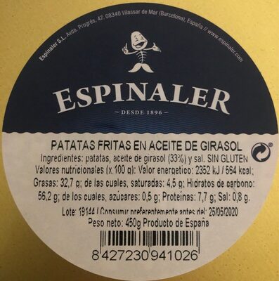 Foto de Patatas Fritas en aceite de girasol
