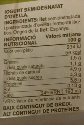 Foto de Yogurt de Oveja Semidesnatado
