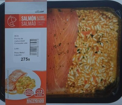 Foto de Salmón al curry con arroz