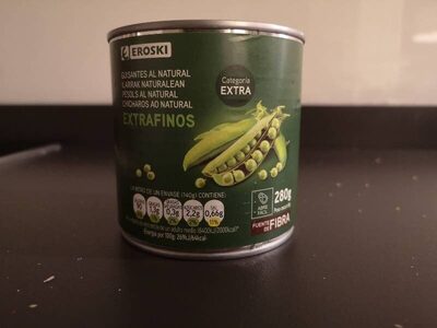 Foto de Guisantes al natural extrafinos