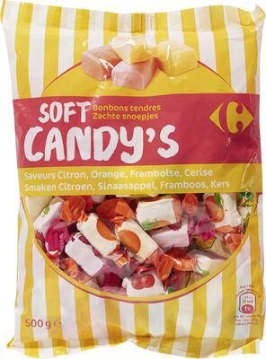 Foto de Bonbons tendres gout fruits, citron orange framboise cerise