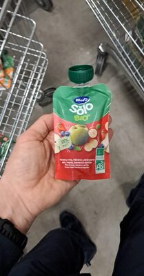 Foto de Solo bolsita de manzana, fresa y plátano ecológica