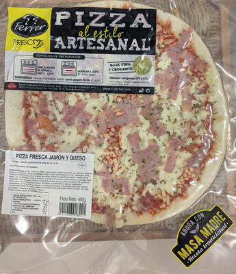 Foto de Pizza al estilo artesanal Jamón y queso