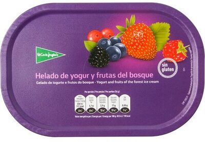 Foto de Helado de yogur y frutas del bosque