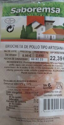 Foto de Brocheta de pollo tipo artesana