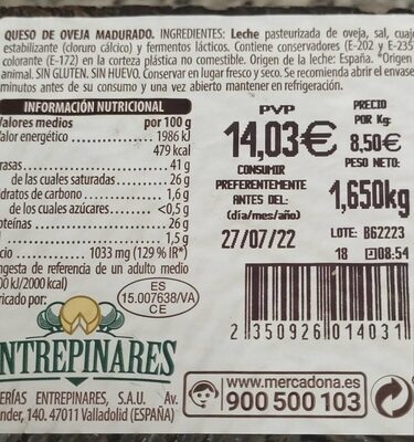 Foto de Queso curado entrepinares