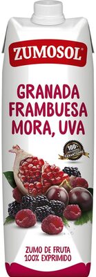 Foto de Granada, frambuesa, mora, uva