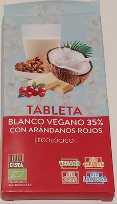 Foto de Tableta blanco verano 35% con arándanos rojos