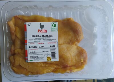Foto de Pollo. Pechuga fileteada