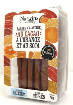 Foto de Barres à l'avoine au Cacao, à l'Orange et au Soja
