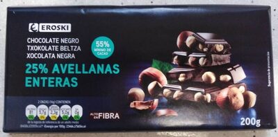 Foto de Chocolate negro 25% avellanas enteras