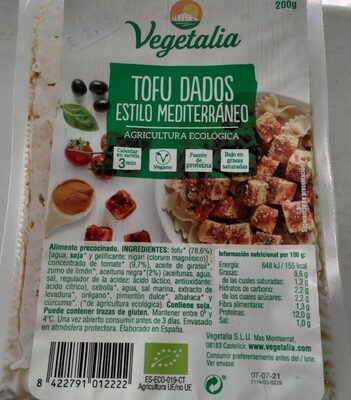 Foto de Tofu dados estilo mediterráneo