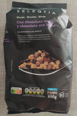Foto de Muesli con chocolate negro y chocolate con leche