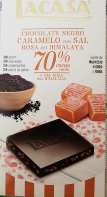 Foto de Chocolate negro con sal rosa del Himalaya 70% cacao