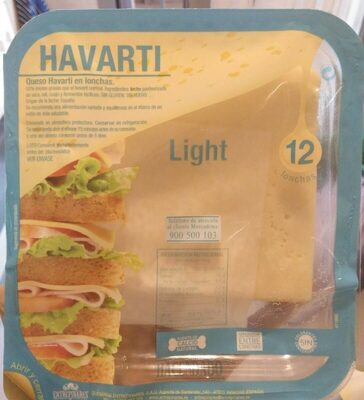 Foto de Havarti light queso en lonchas
