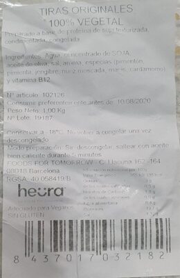 Foto de Tiras 100% vegetal