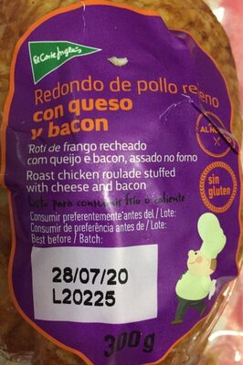 Foto de Redondo de pollo relleno con queso y bacon