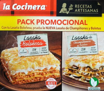 Foto de Lasaña Boloñesa y Lasaña de Champiñones y Boletus