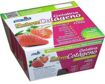 Foto de Gelatina extra colágeno sabor fresa