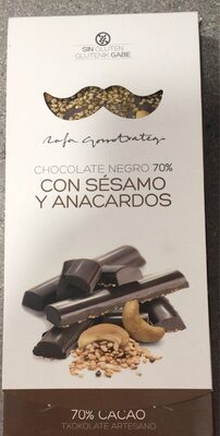 Foto de Chocolate negro 70% con sesamo y anacardos