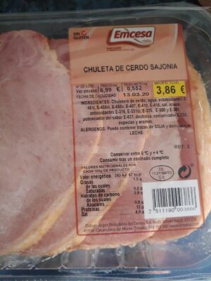 Foto de Chuleta de cerdo sajonia