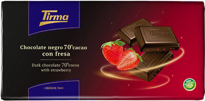 Foto de Chocolate negro 70% cacao con fresa