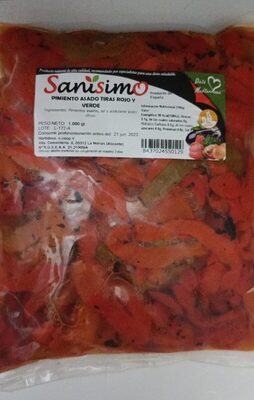 Foto de Pimiento asado tiras rojo y verde