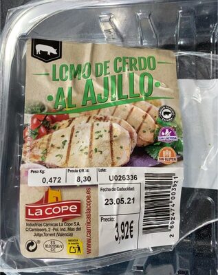 Foto de Lomo de cerdo al ajillo