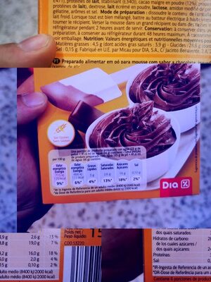 Foto de Preparado para mousse sabor chocolate