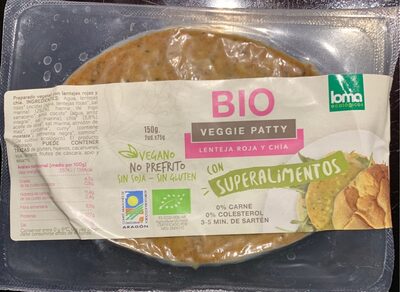 Foto de Bio veggie patty lenteja roja y chia