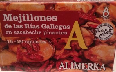 Foto de Mejillones de las rías gallegas en escabeche picantes