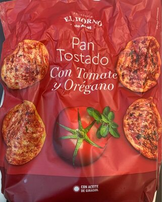 Foto de Pan tostado con ajo y perejil / tomate y orégano