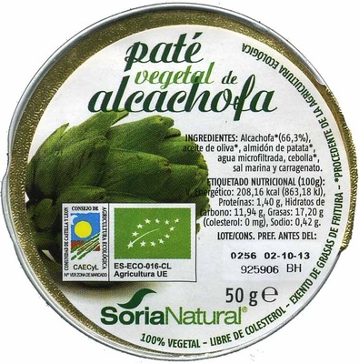 Foto de Paté vegetal de alcachofa