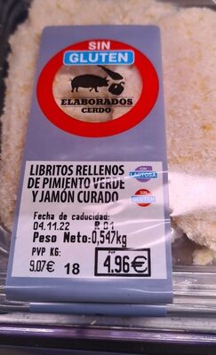 Foto de Libritos rellenos de pimiento verde y jamón curado