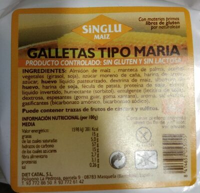 Foto de Galletas tipo maría sin gluten